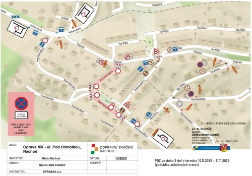 Zahájení opravy ulice Pod Homolkou – 2. etapa