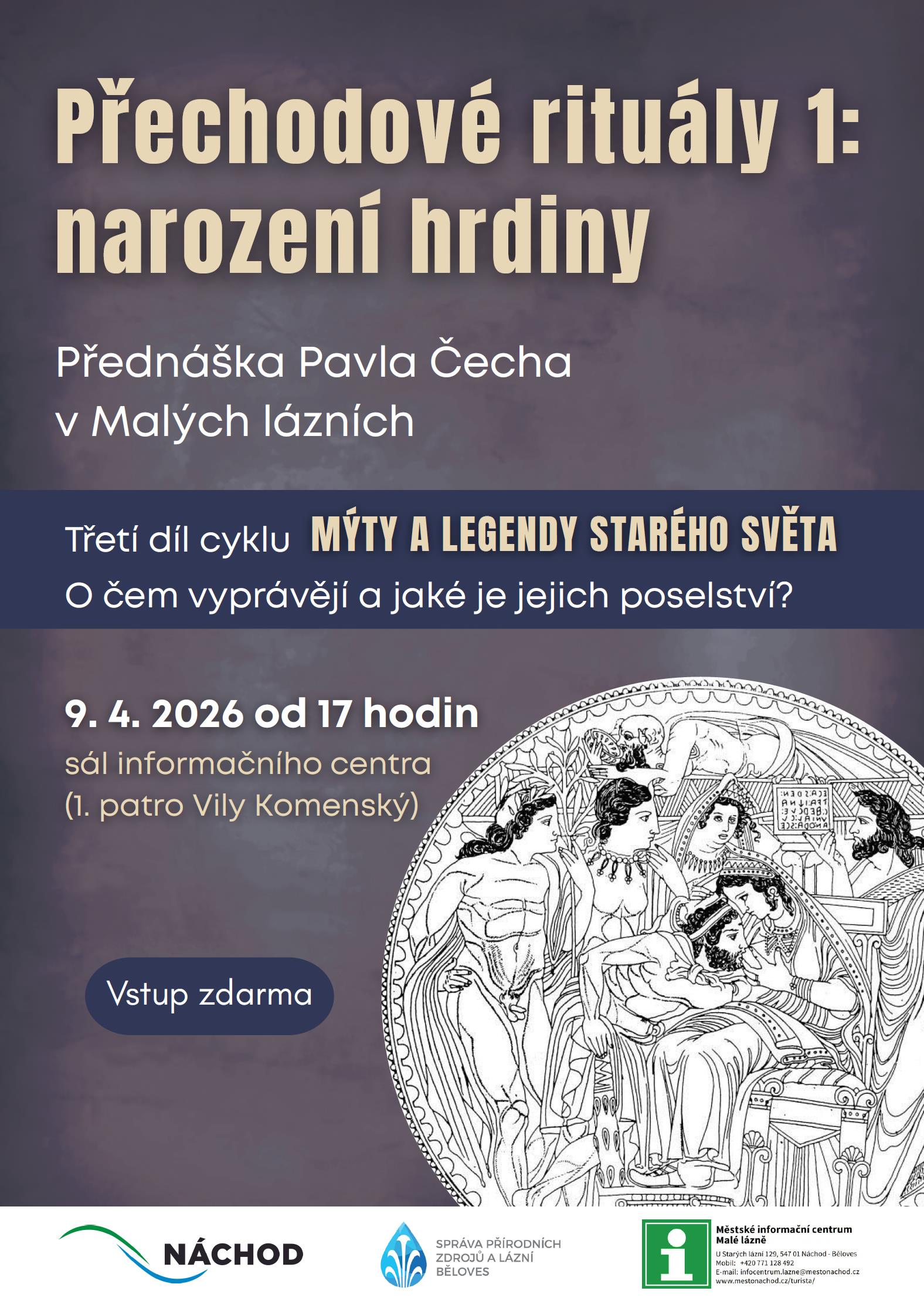 PlakátPřednáška Přechodové rituály 1: narození hrdiny