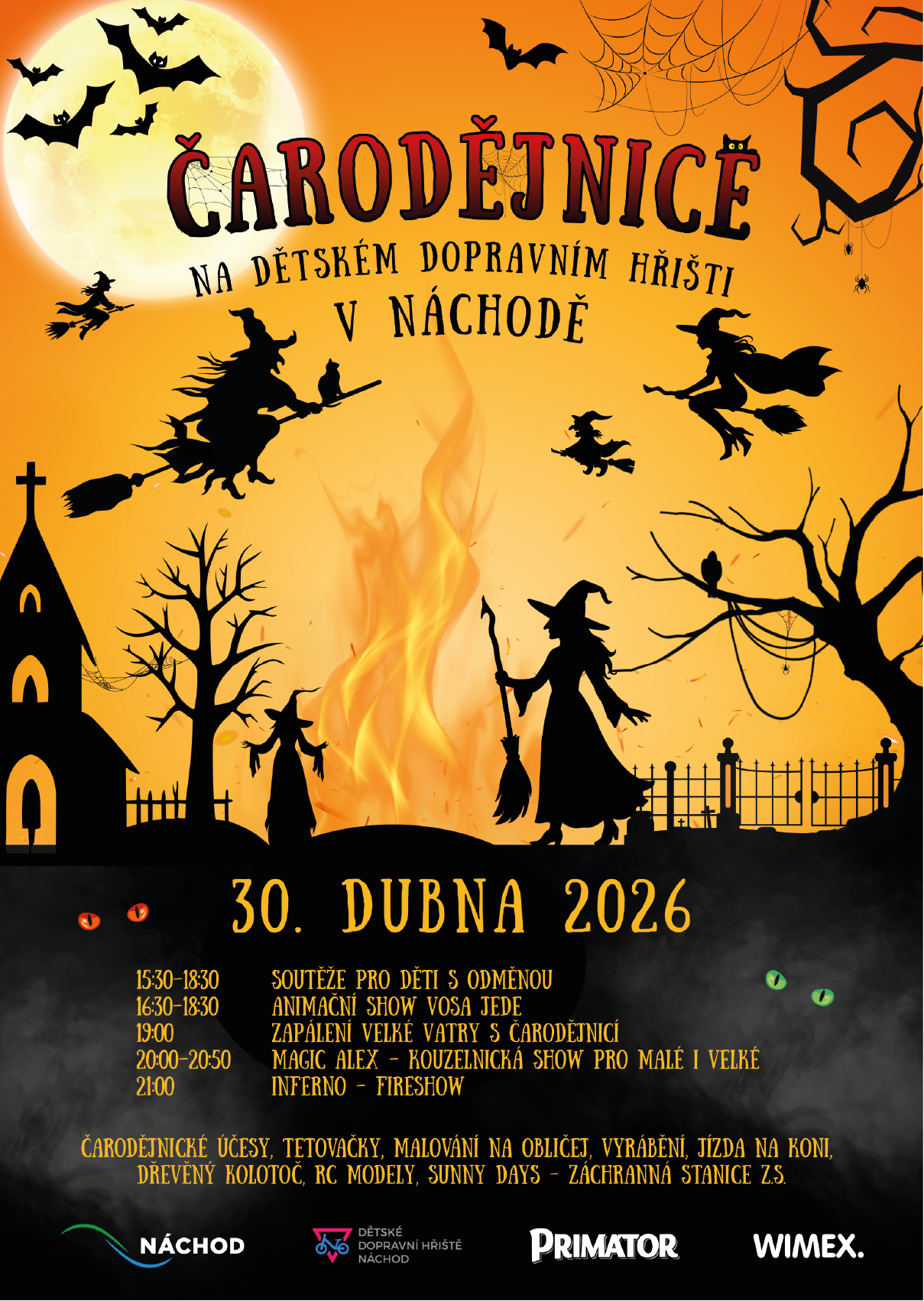 PlakátČarodějnice v Náchodě 2026