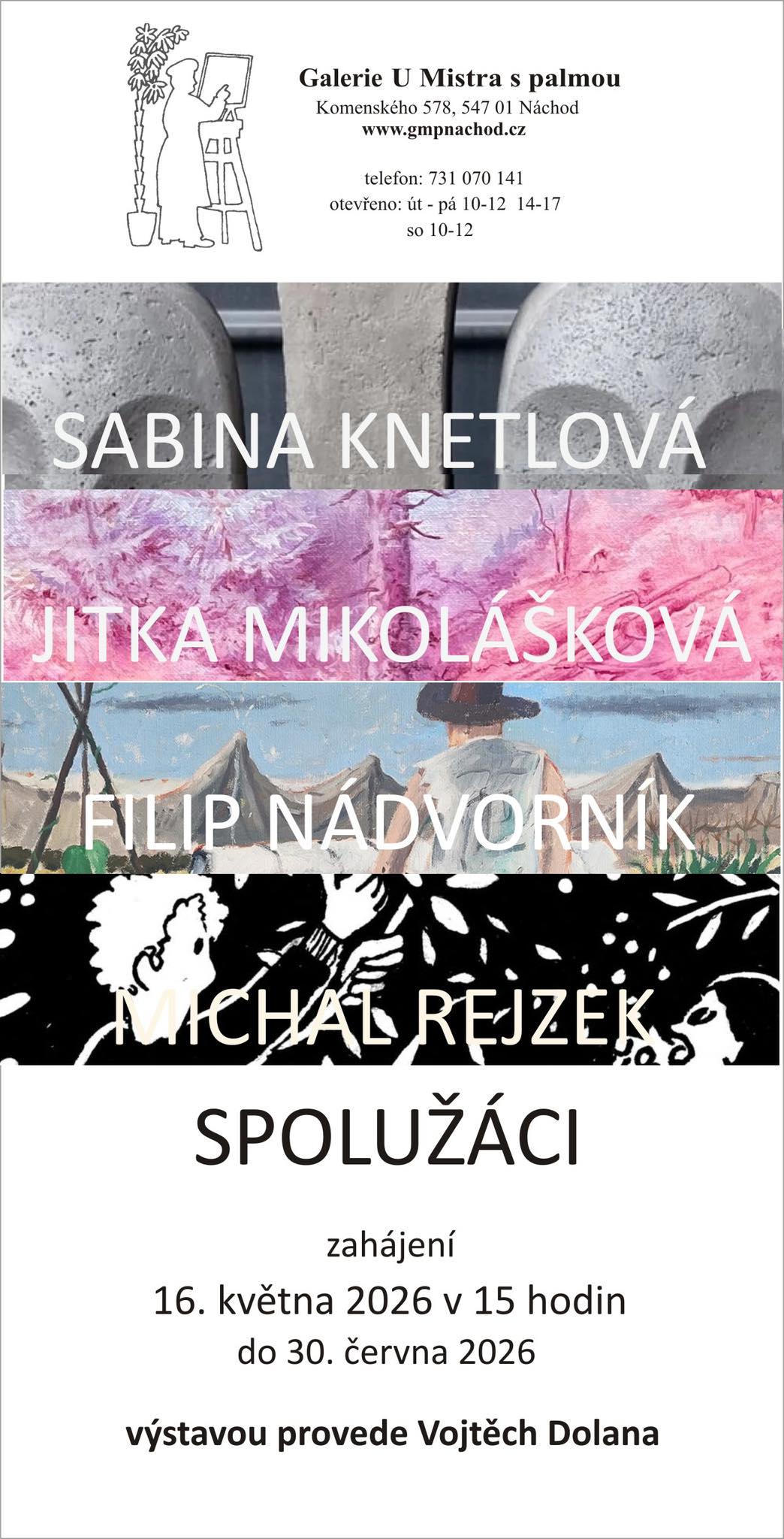 PlakátS. Knetlová, J. Mikolášová, F. Nádvorník, M. Rejzek - Spolužáci